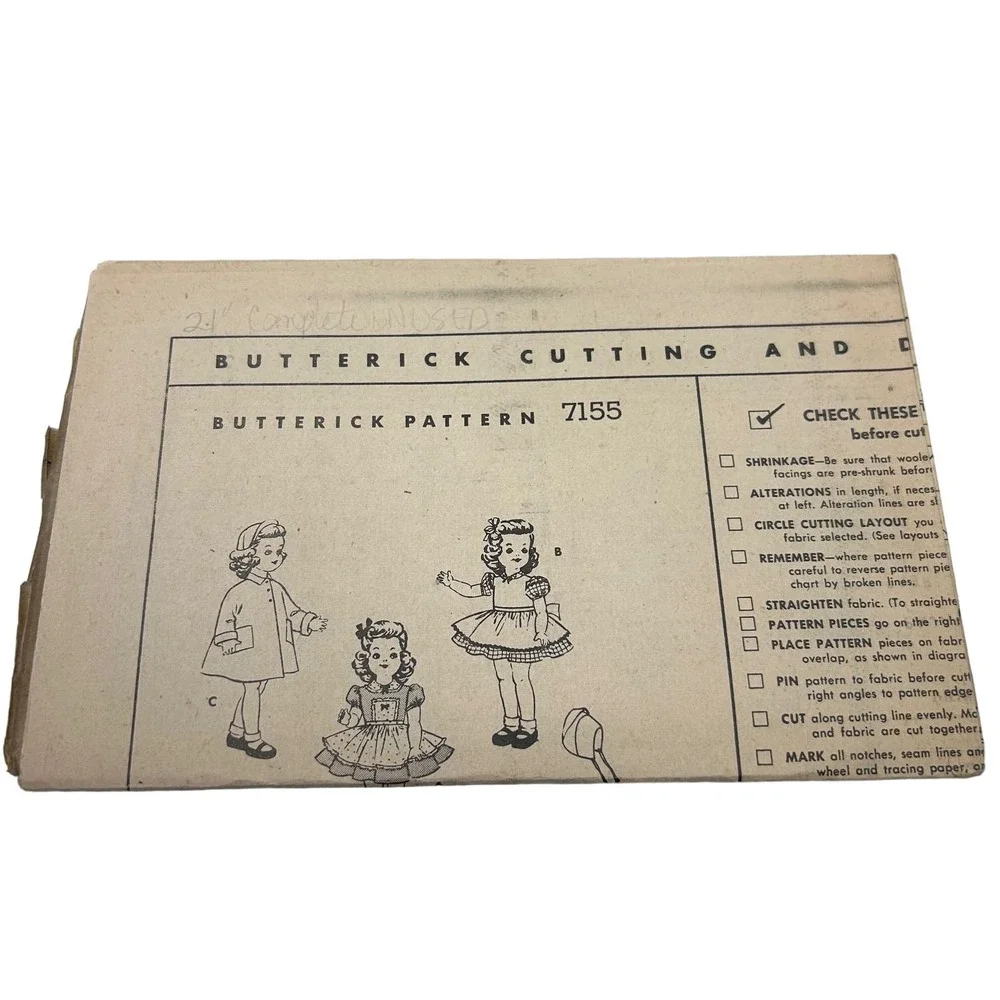 Butterick Vintage Mail Order Pattern #7155 21